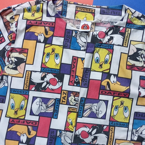 Vintage 1998 Looney Tunes Button Up Shirt unisex