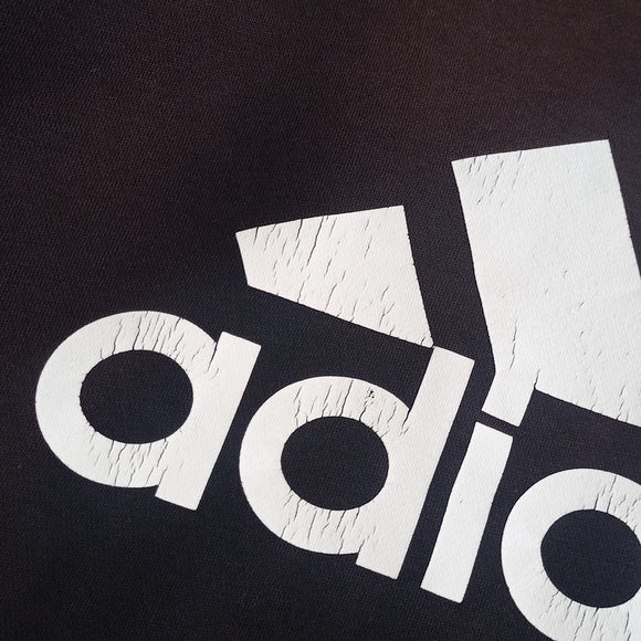 Faded and Distressed Adidas Hoodie With Cut Sleeves