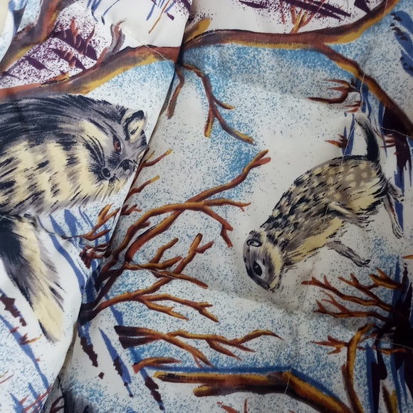 Vintage Wildlife Snows-cape Pattern J.G.Hook Real Down Puffer Jacket UNISEX