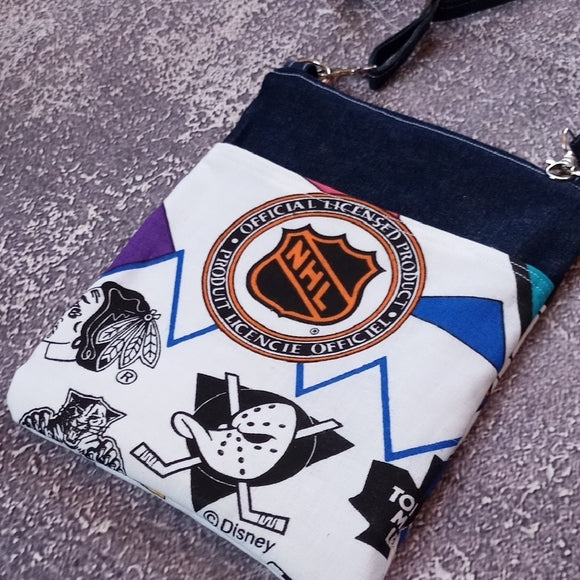 One-of-a-Kind Reworked 1993 NHL Crossbody Bag – Unisex