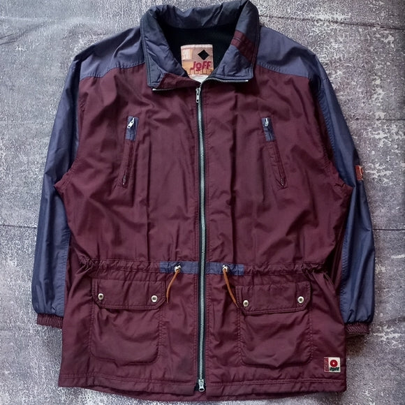 VINTAGE JOFF COLLECTION Men's Burgundy and Navy Jacket