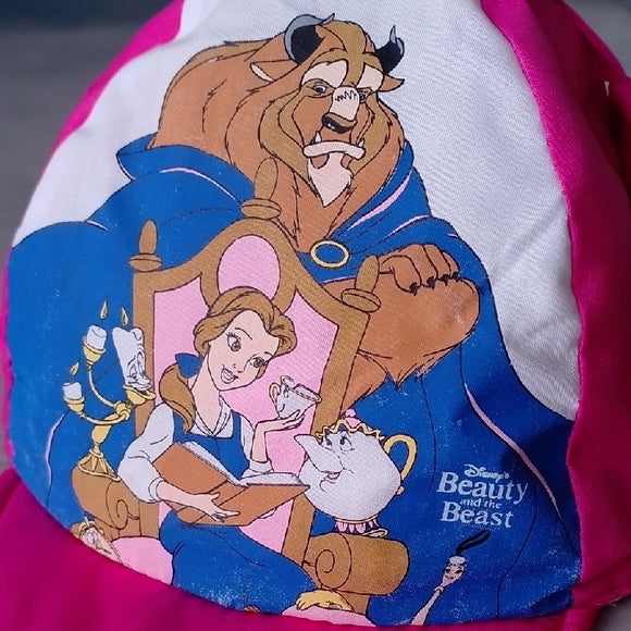 Rare Vintage 90s Disney Beauty and the Beast Pink Winter Cap/Hat