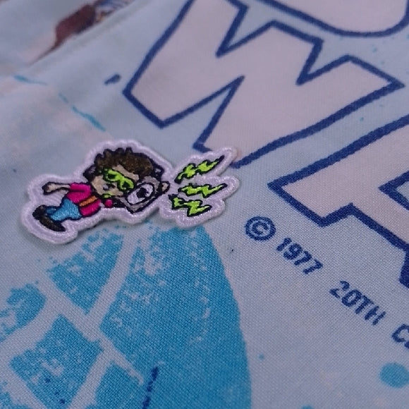 “1977 Star Wars Patchwork Shorts – Featuring Darth Vader, Leia, and More | Boom