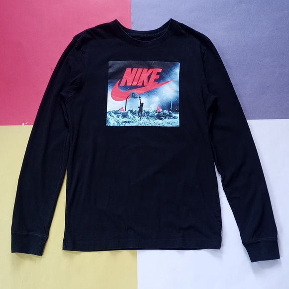 Nike Man Playing Basketball In the Snow Longsleeve Shirt