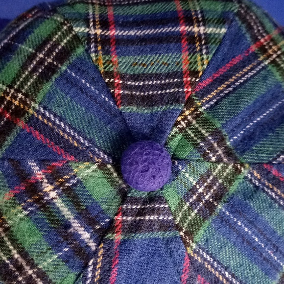 Vintage DISNEY Mickey Embroidered Tartan Snapback Hat UNISEX