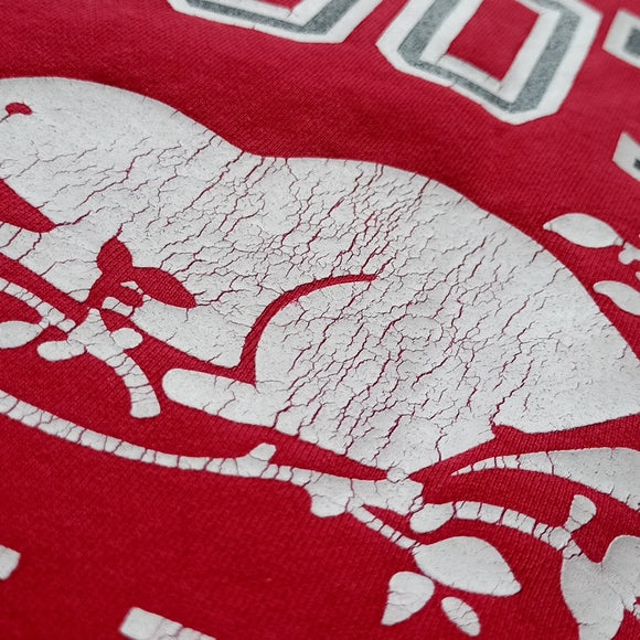 Vintage 90s Roots Athletics Beaver Red Crewneck Sweater