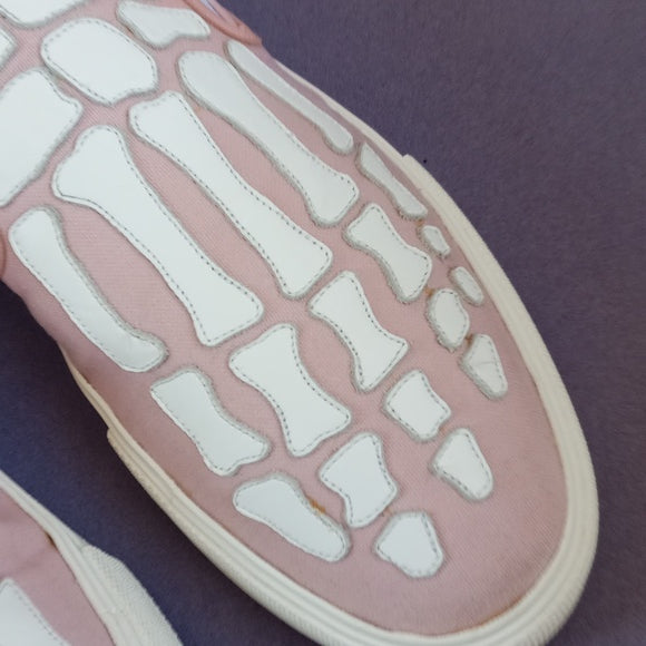 AMIRI Checkered Skeleton Toe Pink Slip-On Shoes