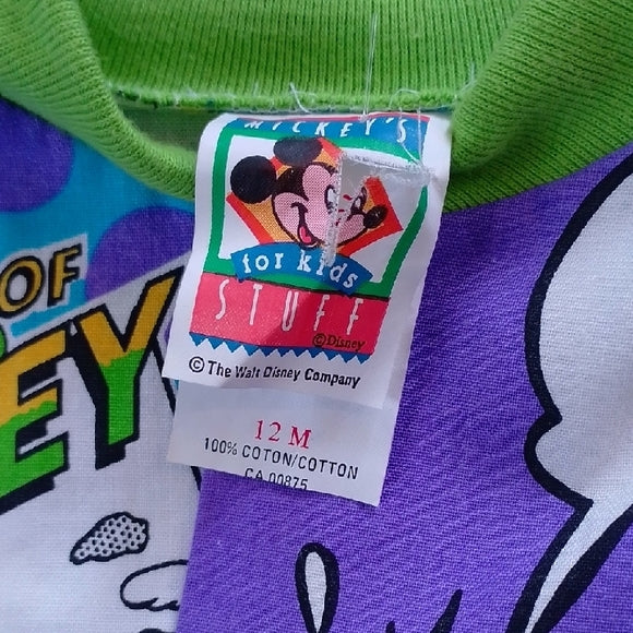 SUPER RARE VINTAGE 90s Disney Mickey Mouse In Blaggard Castle Comic AOP Jacket