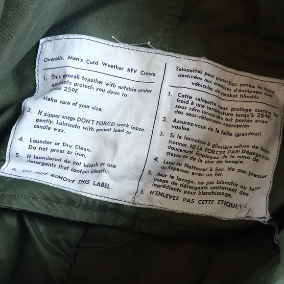 SHIFF & CO. INC Overalls Man's Cold Weather AFV Crews June 1969