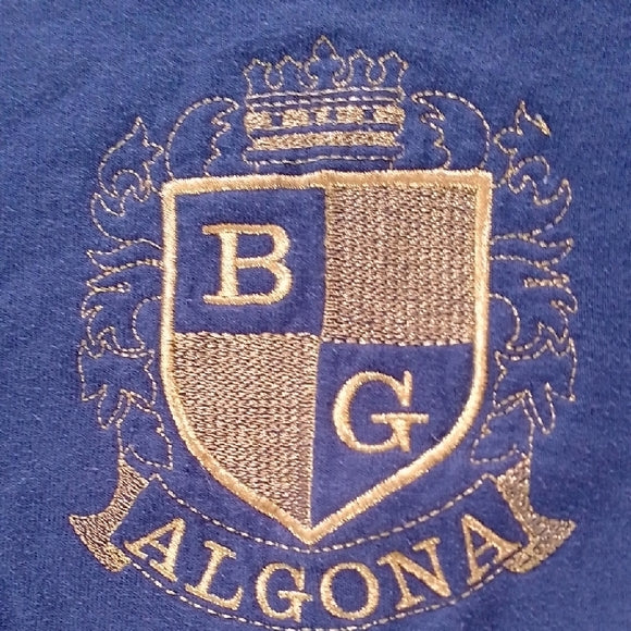 VINTAGE 90s BG ALGONA Embroidered Crewneck Sweater Fruit Of The Loom UNISEX