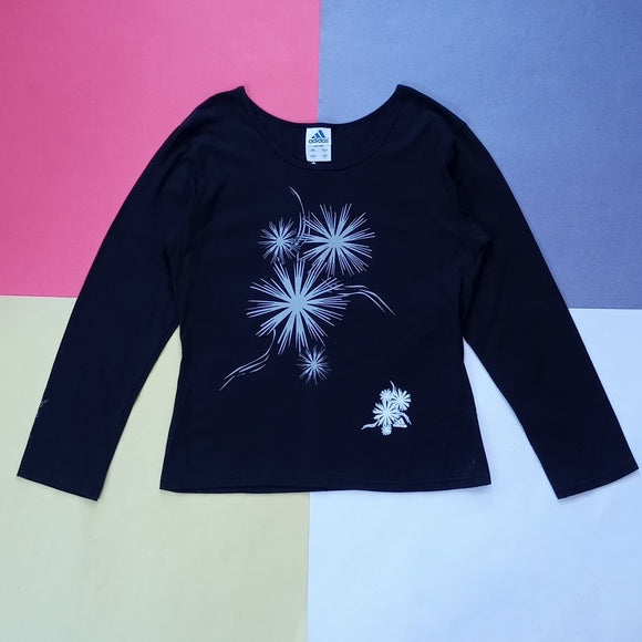 Vintage 90s Adidas Floral Long-sleeved Shirt