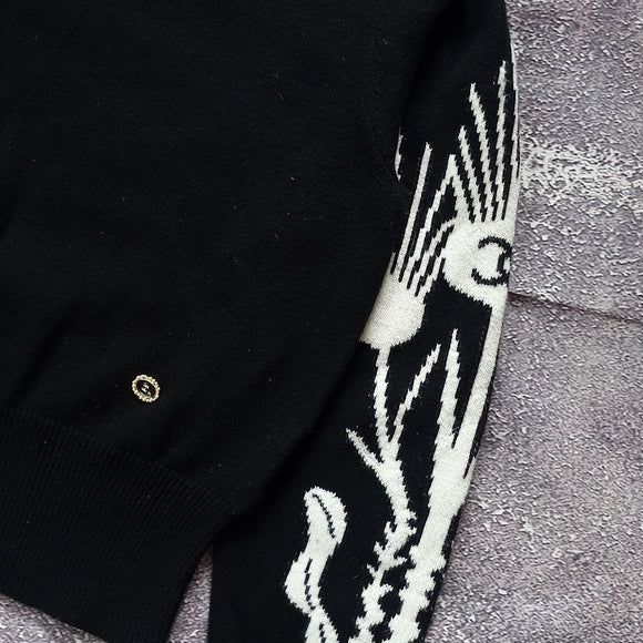 CHANEL MADE IN ITALY CASHMERE AND WOOL PRINT SWEATER P70961K10199