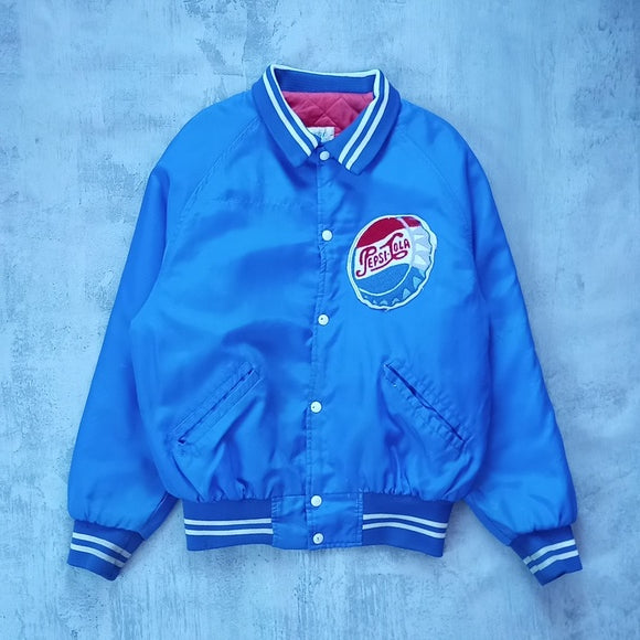 Vintage 80s Pepsi-Cola Button-Up Jacket Varsity