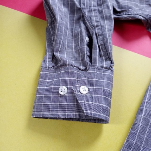 Vintage Christian Dior Fancy Checkered Button-Up Shirt
