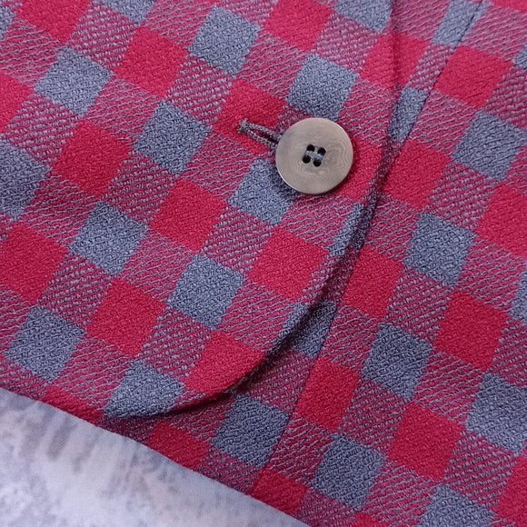 VINTAGE Giorgio Armani le Collezioni Blazer Wool Jacket red/grey