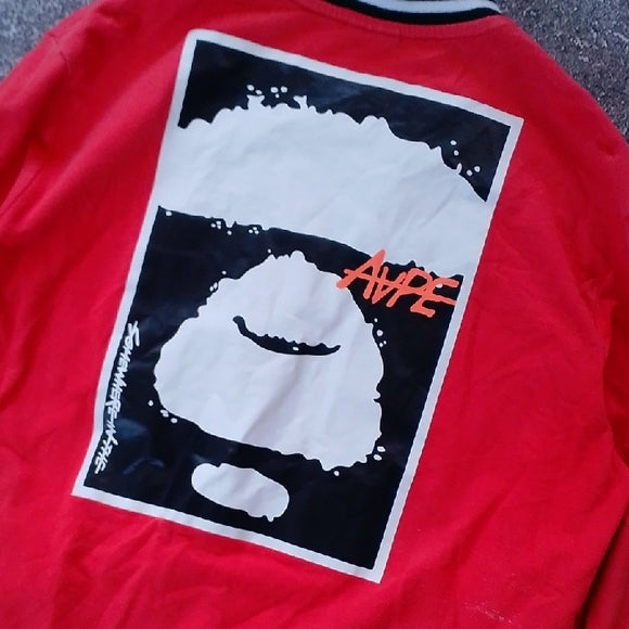 Aape By BATHING APE Orange Zip Up JAcket