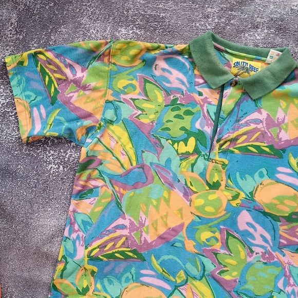 Vintage Floral Funky Pattern South Tree By GANT Polo T-Shirt
