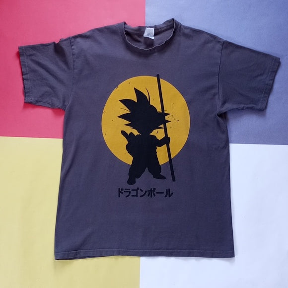 Dragon Ball Z Young Goku Silhouette In Front of The Sun Graphic T-Shirt unisex