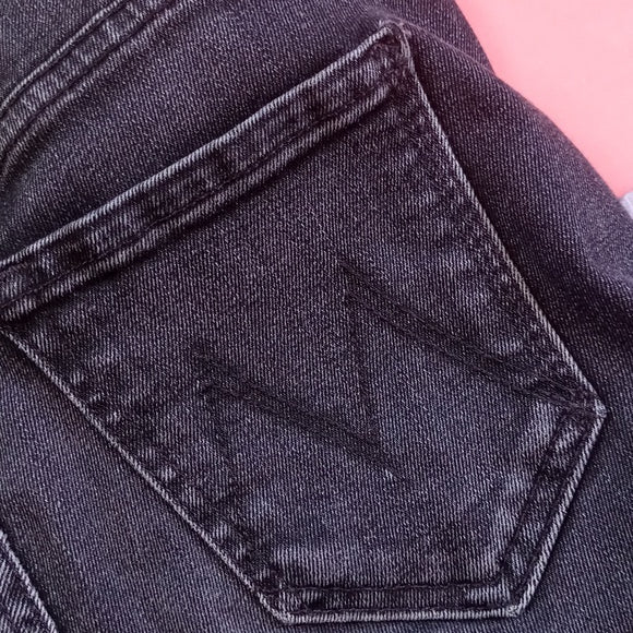 Mother High Waisted Looker Hawk Black Denim Jeans