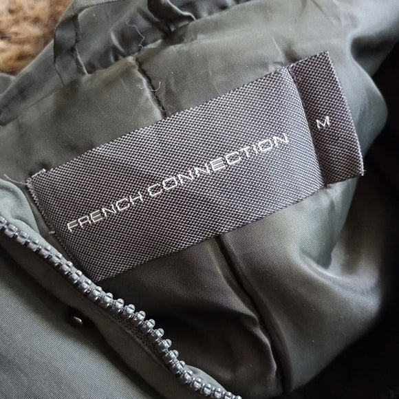 FCUK Essential Long Parka with Hood Faux Fur