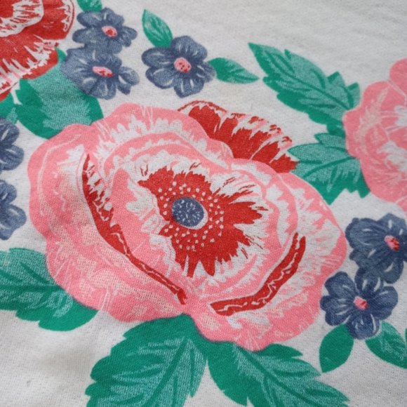Vintage 90s Floral Graphic Print Crewneck Sweater