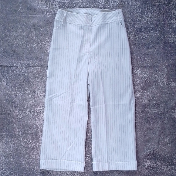 Vintage 90s White Striped Cropped Pants 725 ORIGINALS