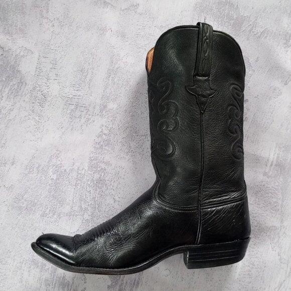 AMPUTEE VINTAGE Lucchese Cowboy Leather Boot RIGHT FOOT L000308 10.5 D 63362