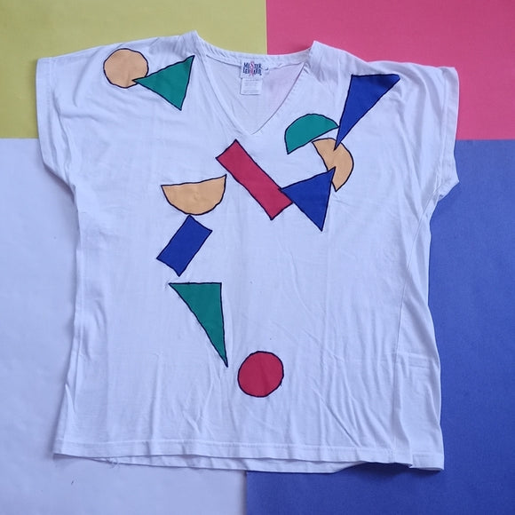 Vintage Women’s Mister Leonard Geometric Colourful Statement Shirt