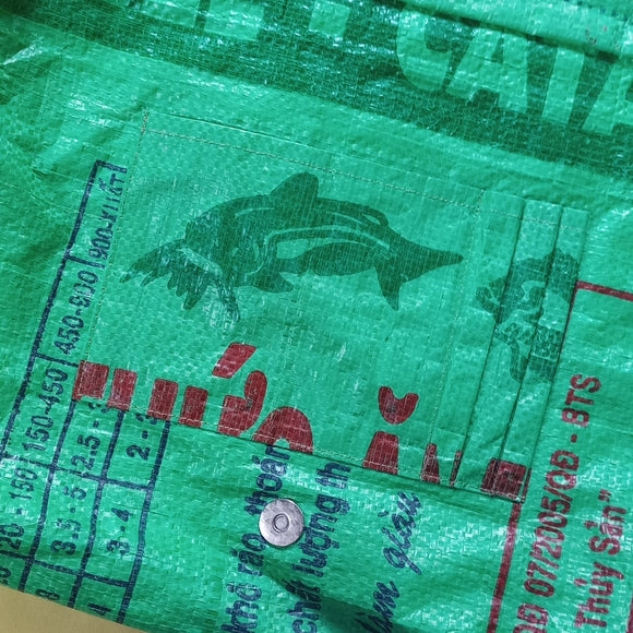 Handmade Catfish Gecko Traders 100% Recycled Material Messenger Bag