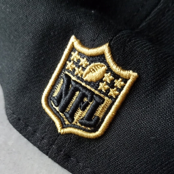 NWOT New Era New Orleans Saints Black Pop 39THIRTY FLEX HAT NFL UNISEX