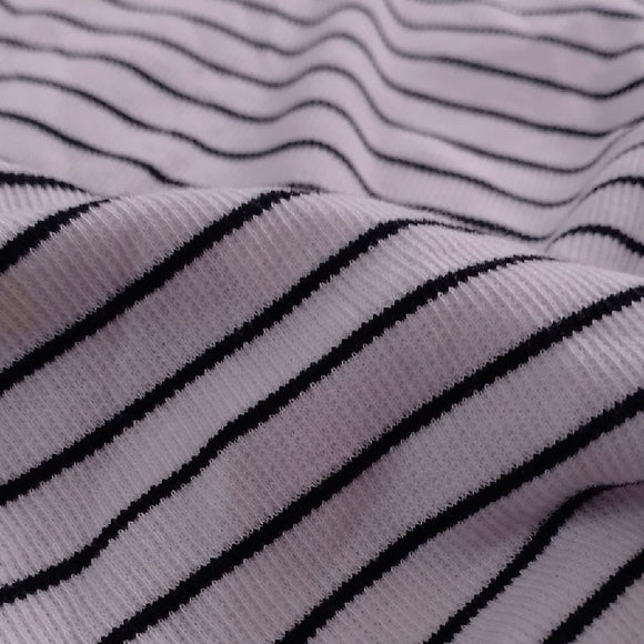 CLUB MONACO Striped White and Black T-Shirt