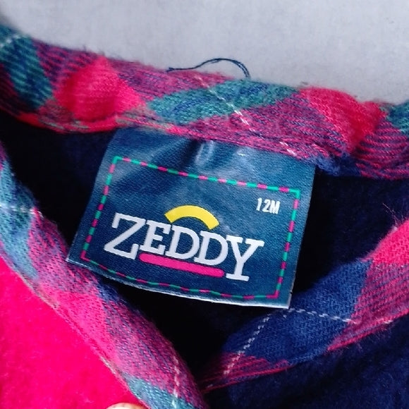 Red and Blue Teddybears Cardigan