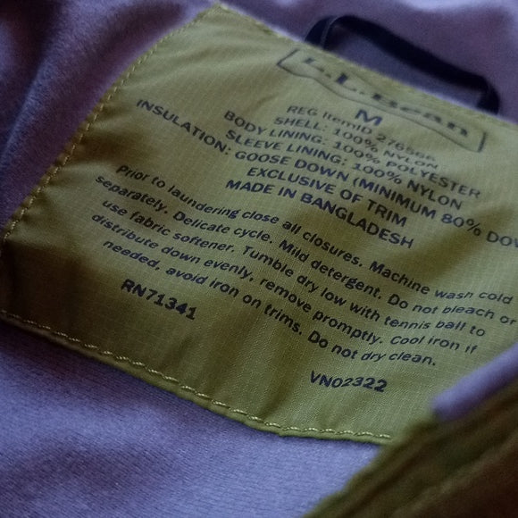 L.L.Bean Goose-down Green Puffer Jacket