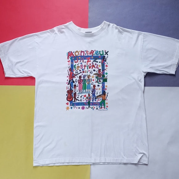 Vintage 1997 Montreux Jazz Festival Julky 4-19 Graphic T-Shirt