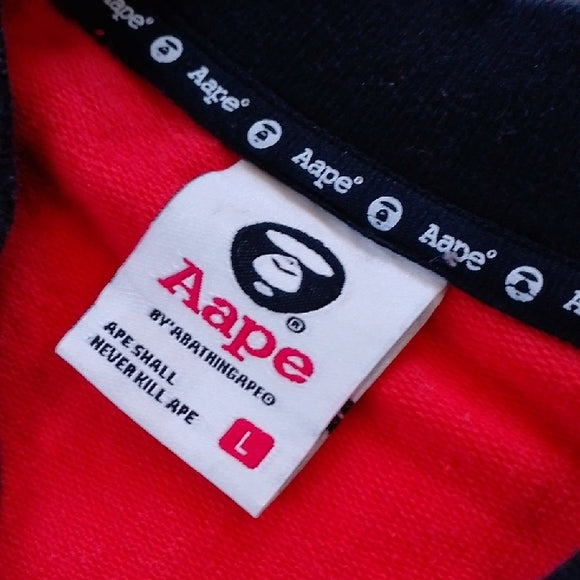Aape By BATHING APE Orange Zip Up JAcket