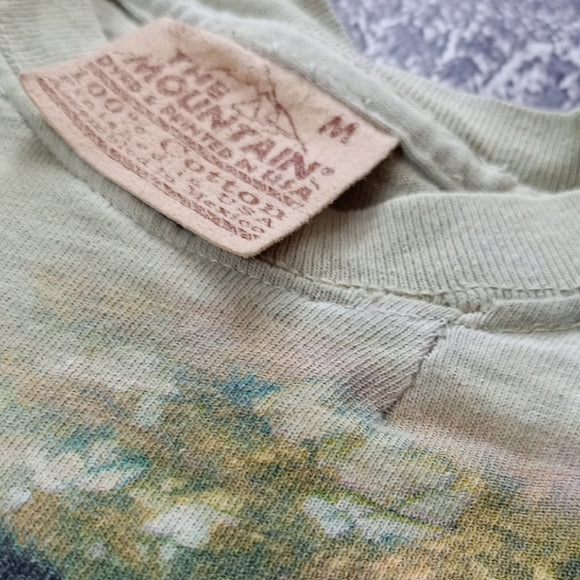 VINTAGE 2002 THE MOUNTAIN Green Bear Graphic T-Shirt TIE DYE