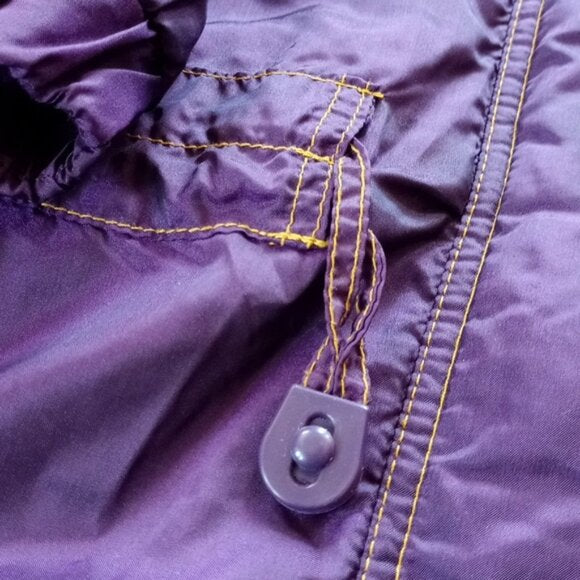 Vintage 90s Purple Sherpa Lined Collar Winter Jacket BULLET