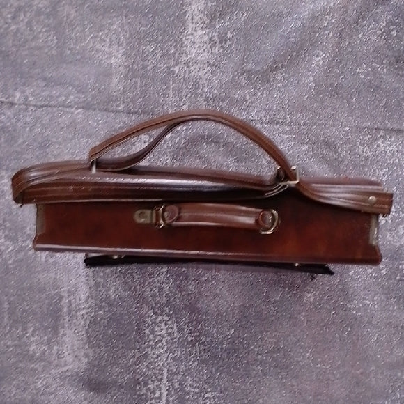 VINTAGE Classic Brown Leather Briefcase