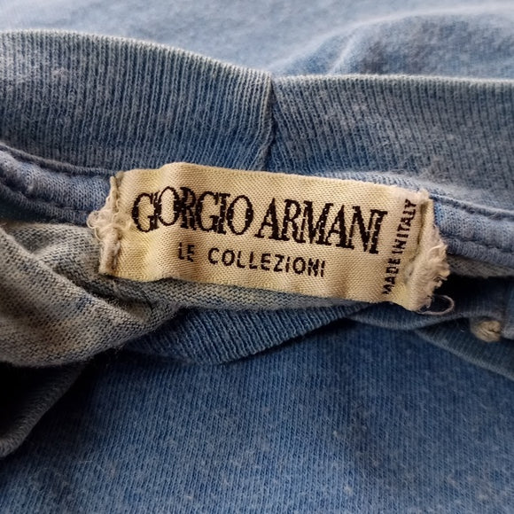 Vintage 90s Giorgio Armani Primavera EST 91 Long Sleeves shirt Blue