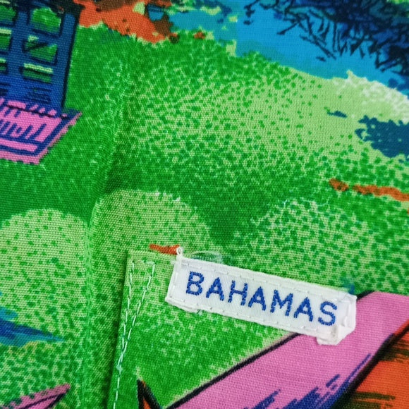 Vintage BAHAMAS Style Button-Up Shirt Hawaiian