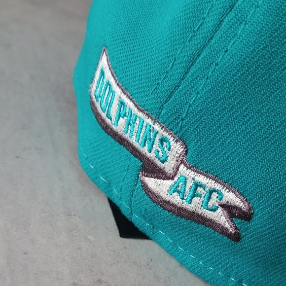 NWOT New Era Heathered Gray/Aqua Miami Dolphins 2022 Sideline 39THIRTY Historic