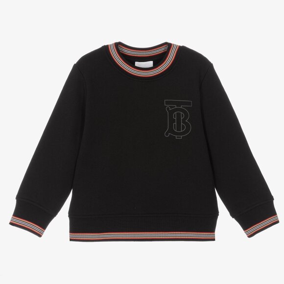 Burberry Girls Black Logo Sweatshirt