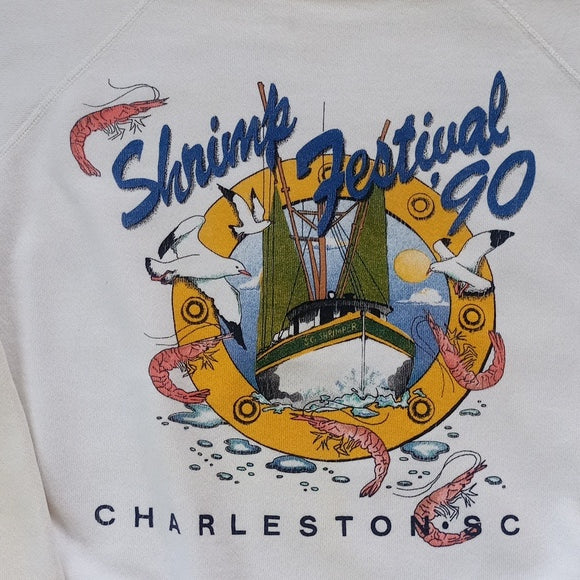 Vintage 1990 SHRIMP FESTIVAL Charleston SC Crewneck Sweater