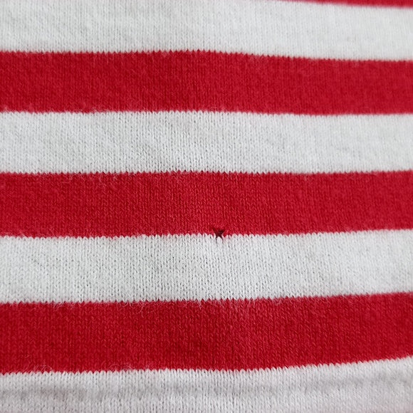 COMME DES GARCONS PLAY White &amp; Red Hear Patch Long Sleeve T-Shirt