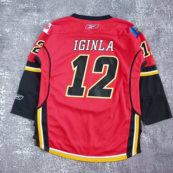 Reebok Jerome Ignilia Calgary Flames NHL Hockey Jersey