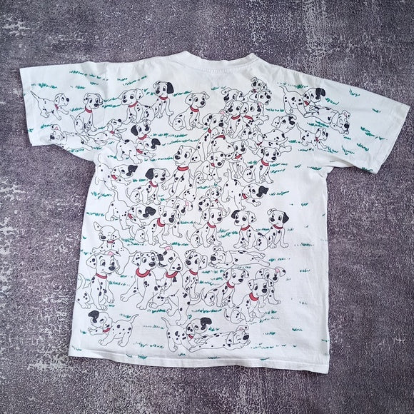 Vintage Disney 101 Dalmatians All Over Print Graphic Movie Pomo T-Shirt