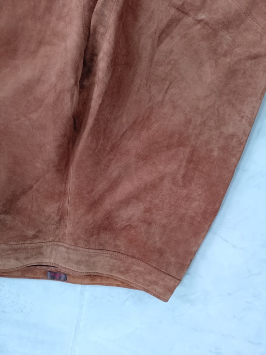 Vintage DANIER Rust Brown Suede Flared Pants