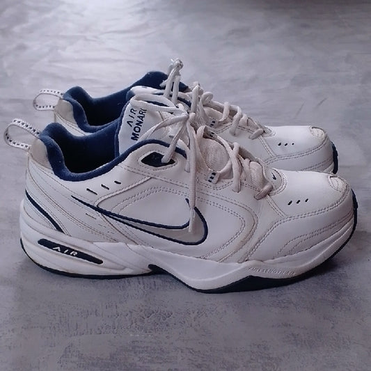 Nike Air Monarch IV Men's White and Navy Sneakers