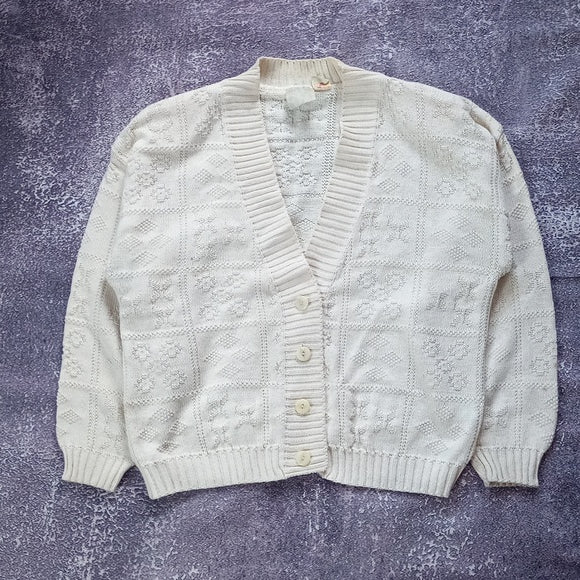 VINTAGE 90s NON-STOP EASYWEAR BUTTON UP SWEATER UNISEX