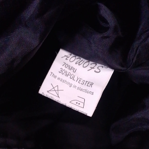 Black Faux Leather Biker Jacket
